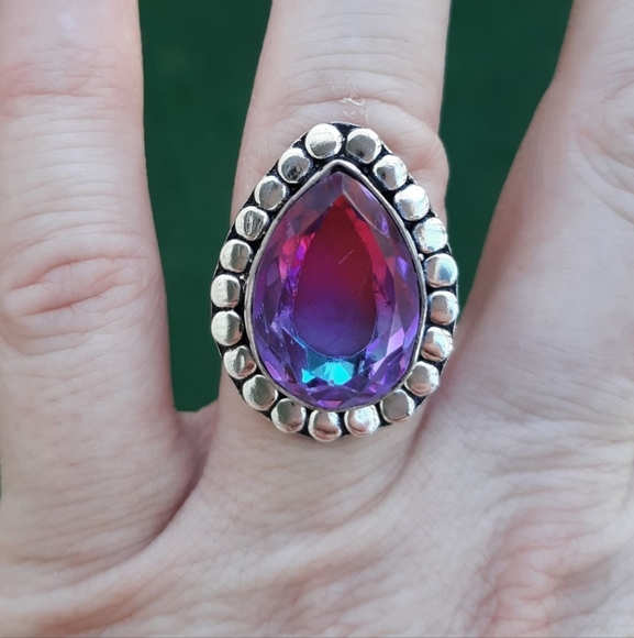 *** Sale *** New Bi-Color Tourmaline 925 Silver Ring.  - Picture 5 of 9